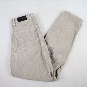 VINTAGE 80s 90s WOMEN'S GRAY HIGH WAIST CORDUROY PANTS - UNION BAY - SIZE 9